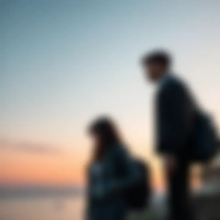 A couple standing together, one significantly taller than the other, showcasing their height difference