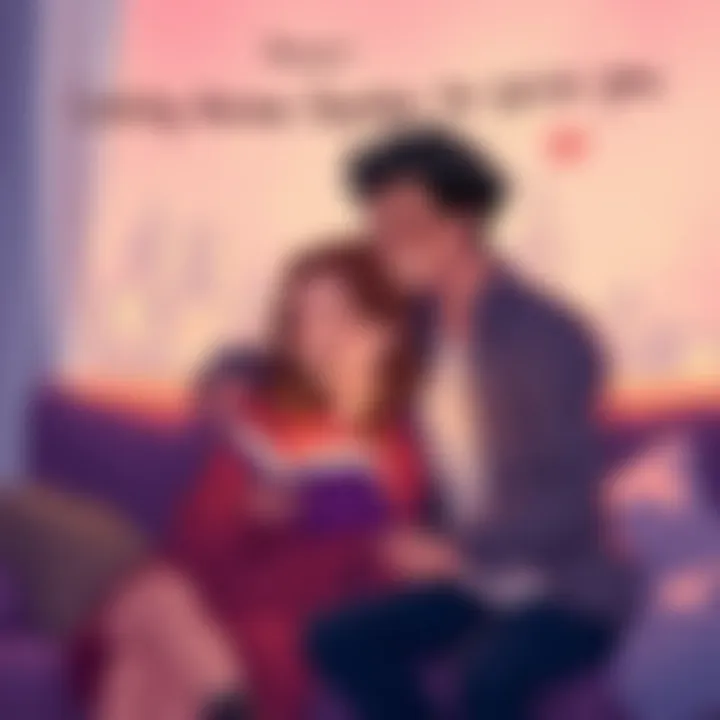 A couple laughing together in a cozy setting, inspired by anime quotes for intimacy