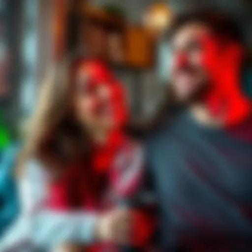 Couple Enjoying Time Together A happy couple laughing and having fun together in a casual setting, representing carefree relationships without worries of pregnancy.