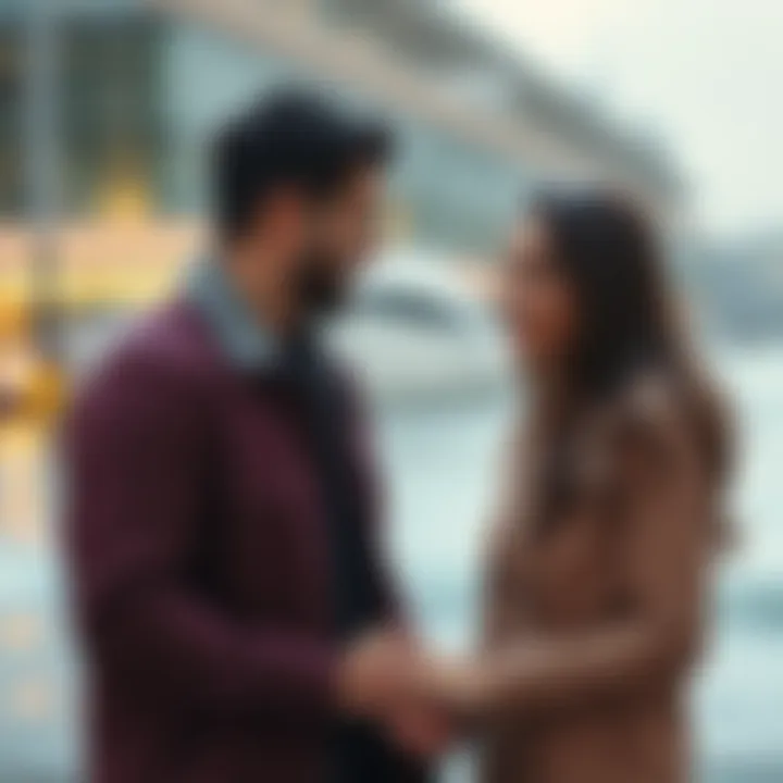 A woman and her partner smiling while holding hands, showcasing their strong bond and shared happiness.