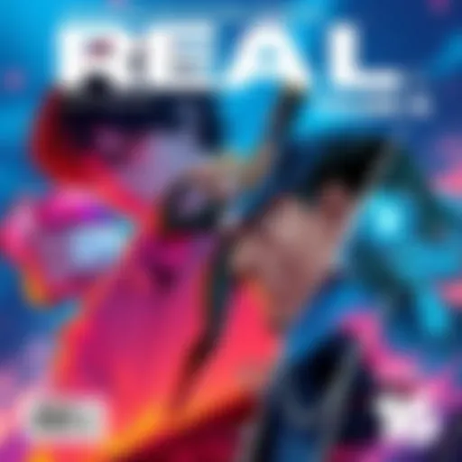 Artistic illustration on the cover of REAL Volume 16 featuring vibrant colors and characters