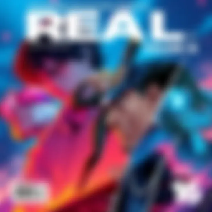 Artistic illustration on the cover of REAL Volume 16 featuring vibrant colors and characters