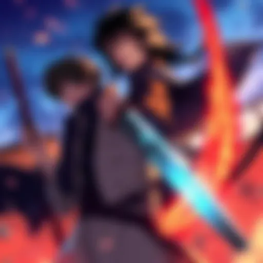 Art blending characters and styles from Cowboy Bebop and Samurai Champloo by artist Jhonyknight