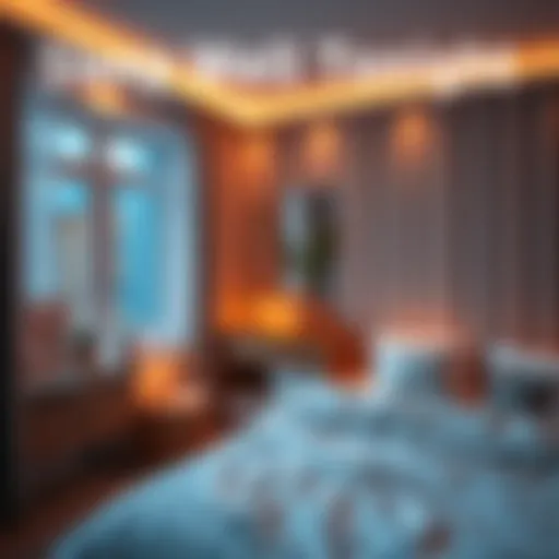 A peaceful bedroom with soft lighting, a comfortable bed, and calming decor, promoting relaxation for better sleep.
