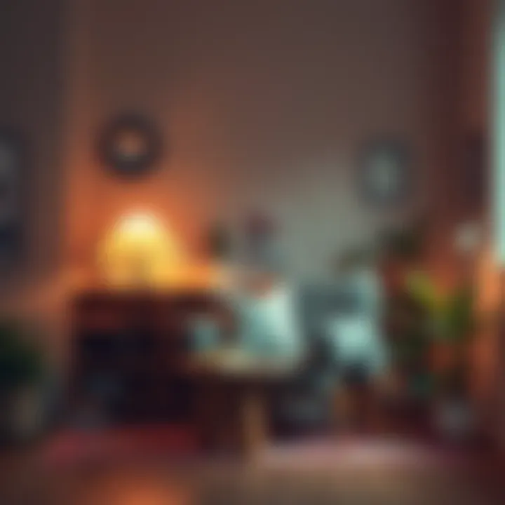 A comfortable workspace featuring a cozy chair, warm lighting, and personal touches like plants and art, illustrating the importance of comfort in daily life choices.