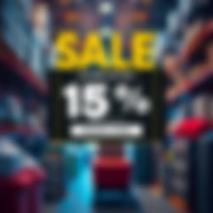 Promotional banner for the CR Warehouse Sale showing 15% off with promo code
