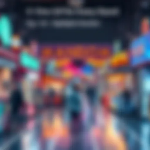 Gifs showcasing various stands with vibrant colors and artistic designs, featuring Mandom