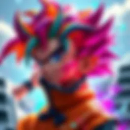 Creative Dragonball Redesign Vibrant Dragonball character redesigns showcasing new colors and styles