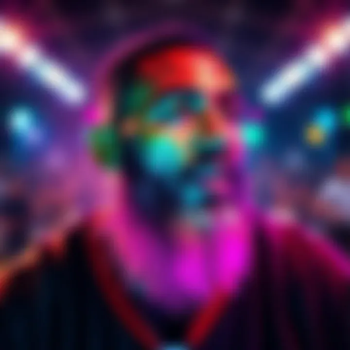 A vibrant artistic edit showcasing a personal tribute to a favorite figure, blending colors and styles for a unique appearance.