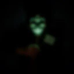 A person holding a prank prop with a sinister smile, surrounded by dark shadows, illustrating the unsettling side of jokes on April Fools' Day.