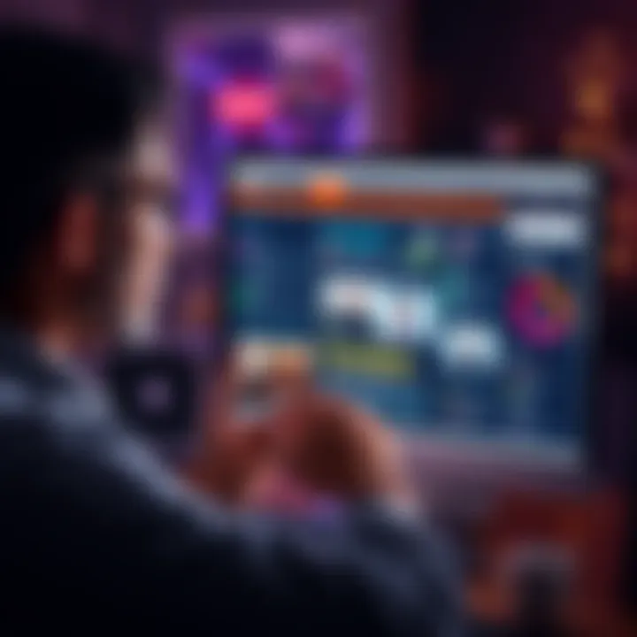 A person thoughtfully analyzing content on a computer screen, demonstrating the importance of discretion and critical thinking when viewing sensitive material.