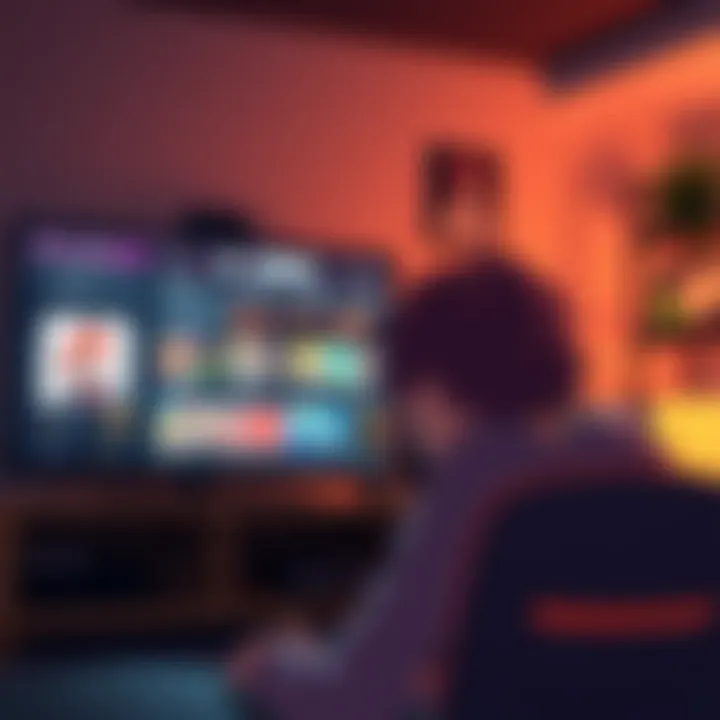 A person looking frustrated while watching anime on Crunchyroll, showing limited English dub options on the screen, reflecting concerns about access in the Netherlands.