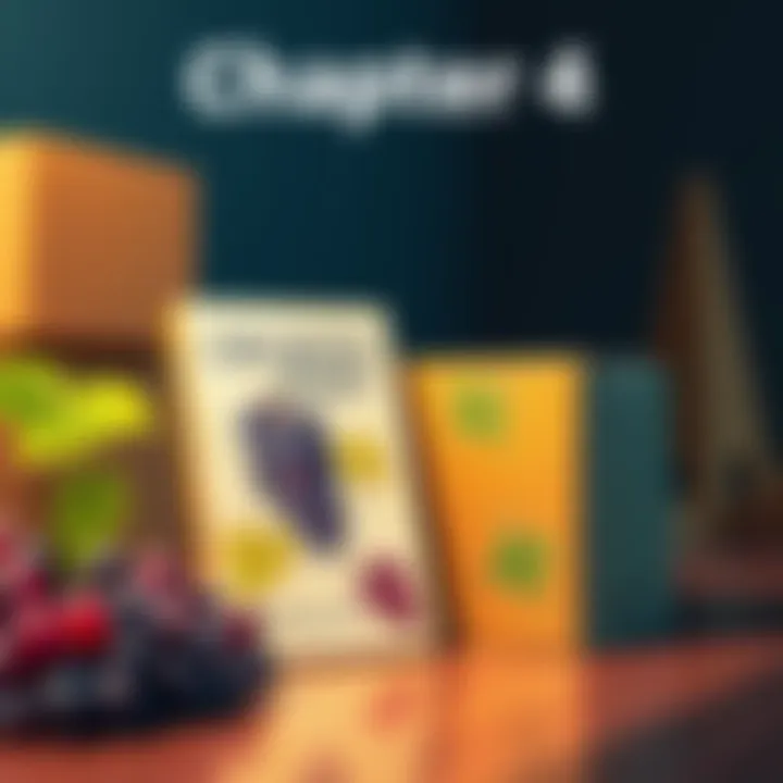 A new chapter release featuring a book cover with grape illustrations and a moving box beside it