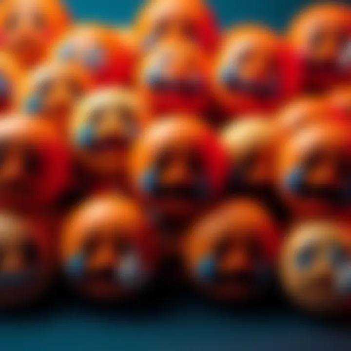 A collection of various crying emojis expressing strong emotions, highlighting their role in online communication.