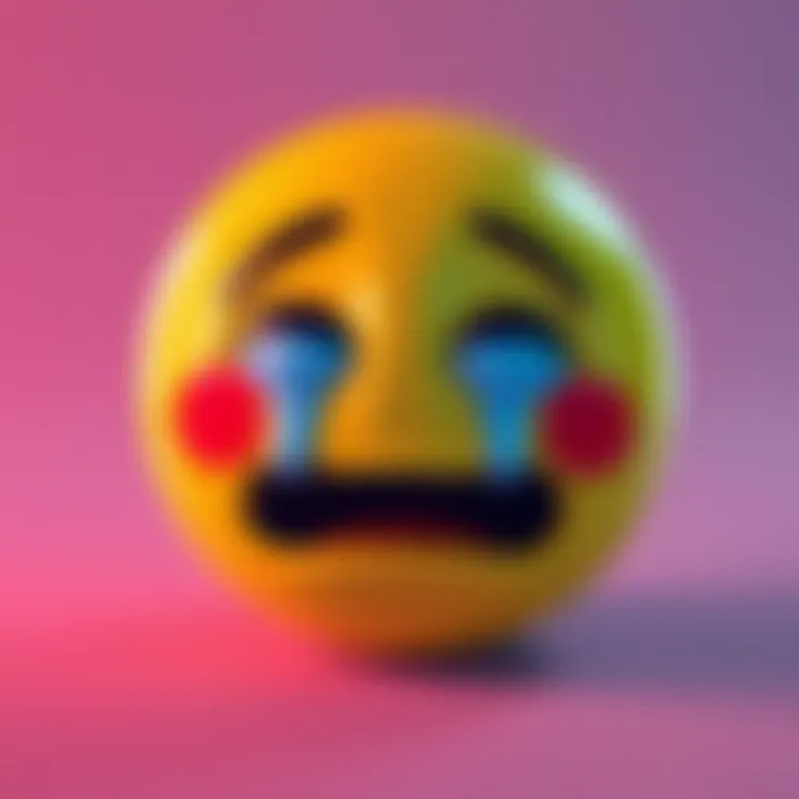 A crying emoji showing tears to express deep emotions and frustration in digital communication