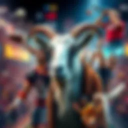 A collage depicting The Goat in sports, music, and community events, highlighting its influence across various fields in 2026.