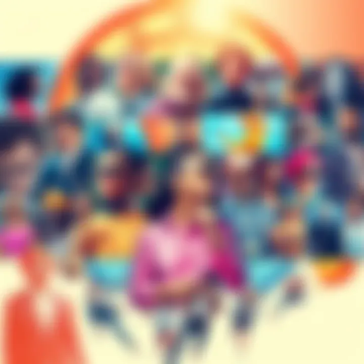 A vibrant collage showing various cultural icons, trends, and styles from different generations, highlighting their influence on modern society.