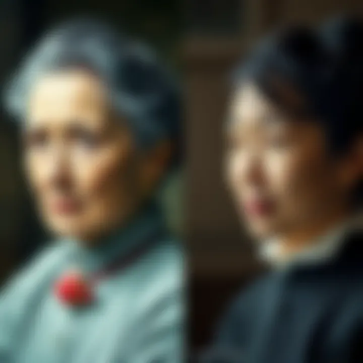 Side-by-side portraits of Marie Curie and Huang Yueying, highlighting their achievements in science.