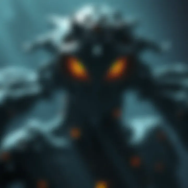 A cursed spirit featuring numerous holes and patterns, representing trypophobia, with eerie glowing eyes and dark, shadowy form