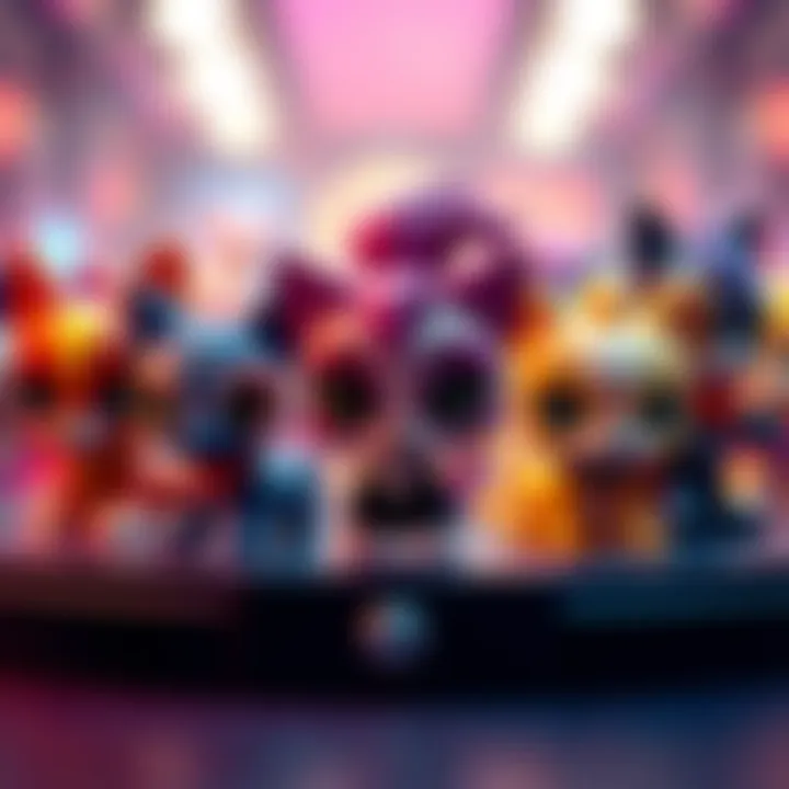 Artistic display of Littlest Pet Shop figures transformed into characters from Stardust Crusaders with vibrant colors and unique features