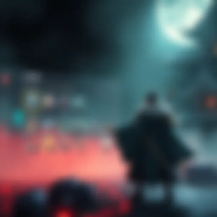 A customizable sorcerer interface showing character options and Cursed Techniques for a Jujutsu Kaisen game, with Shikigami companions nearby.