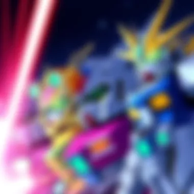 Colorful cute robots from various anime series like Vivy and Cannon Busters