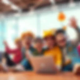 A group of cheerful individuals, known as cute dorks, engaging in playful activities and spreading joy on social media. They display quirky and charming personalities, radiating happiness and positivi...