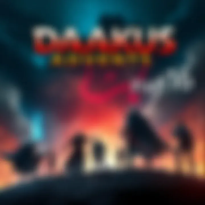 A dramatic scene from Daaku Advents Part 16 showing characters in a tense confrontation, with dark clouds and a hint of impending chaos in the background.