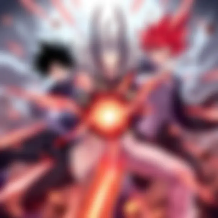 Dabura, Gojo, and Yuji team up in an intense battle against Sukuna, showcasing their powers and determination in a dramatic scene.