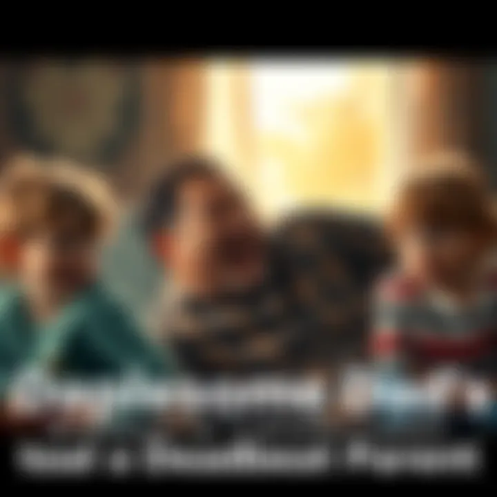 A once happy father playing with his kids now appears distant and disengaged, reflecting his shift from involvement to neglect.