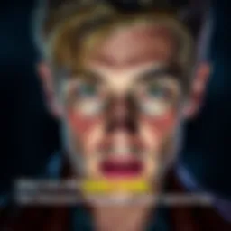 Dalton Character Spotlight A close-up of Dalton, a popular character, showing his expressive features and dramatic pose. Fans are discussing his role and significance in the show.