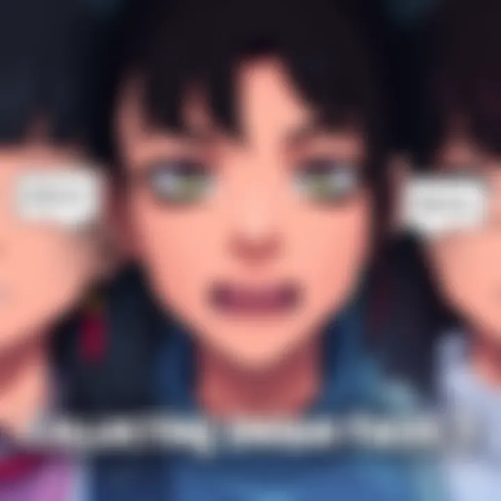 Collection of character faces from Dandadan Chapter 3 showing Okarun and Momo in speech bubbles