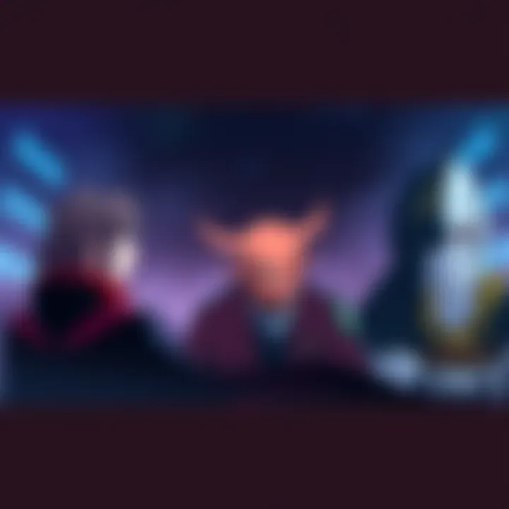 Fans discussing who should be the MVP of the Dark Tournament, featuring characters Hiei, Kurama, and Yusuke in the background.