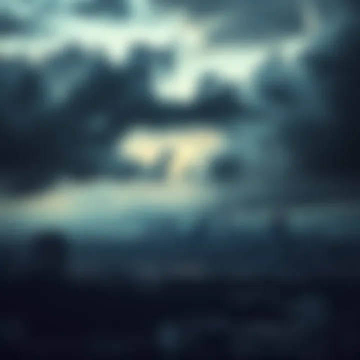 A city skyline under dark clouds, hinting at hidden secrets and anticipation of revelations, symbolizing two decades of untold stories.