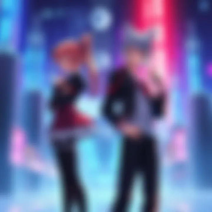 Two main characters from Darling in the Franxx standing together, showcasing their emotional bond and the sci-fi setting of the anime.