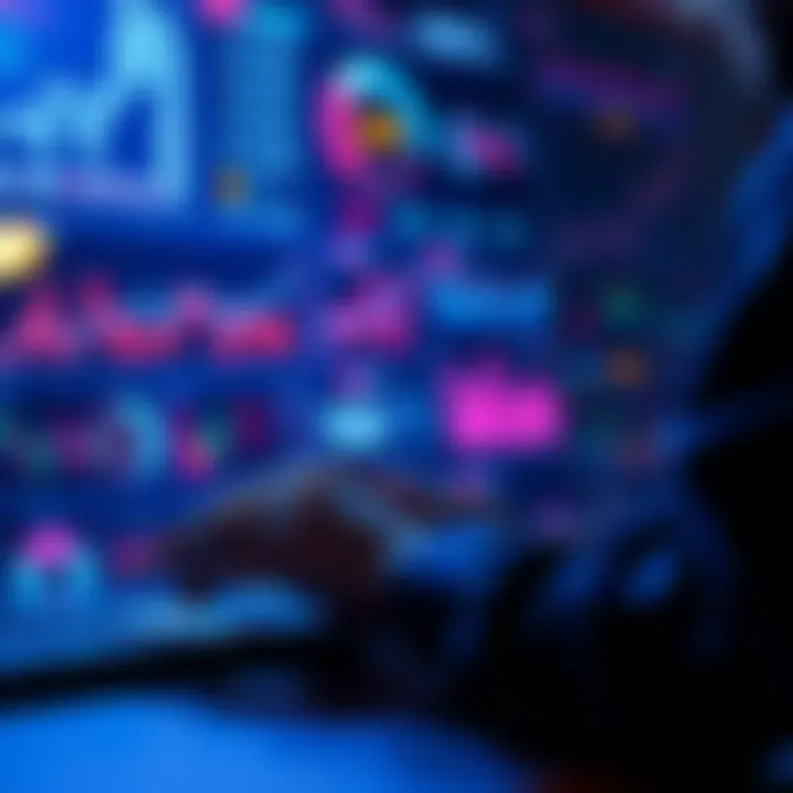 A person analyzing charts and graphs on a laptop, representing the examination of key data points.