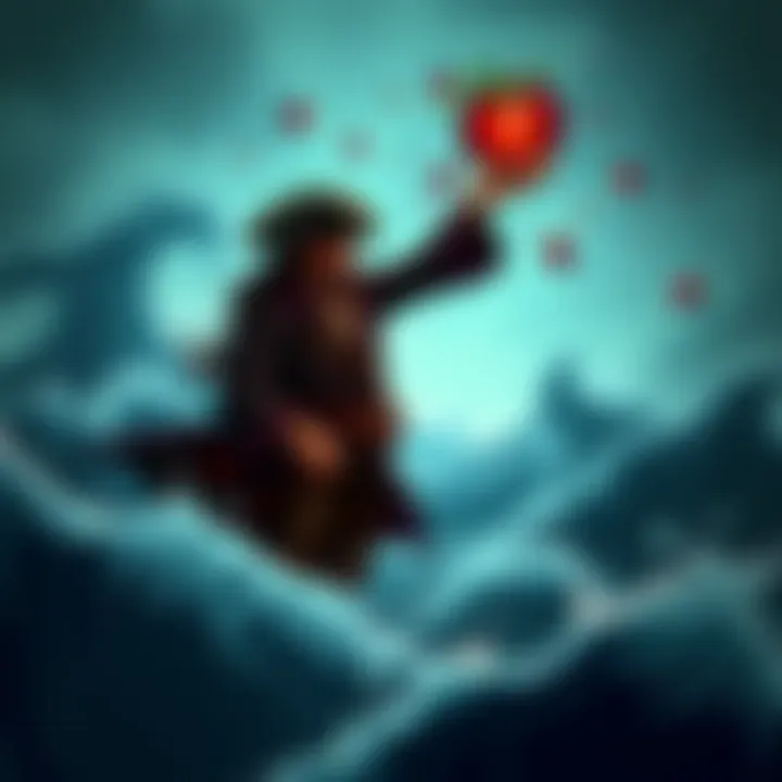 Davy Jones stands confidently, showcasing his dark fruit powers amidst a stormy sea, emphasizing his potential power and God Tier status.