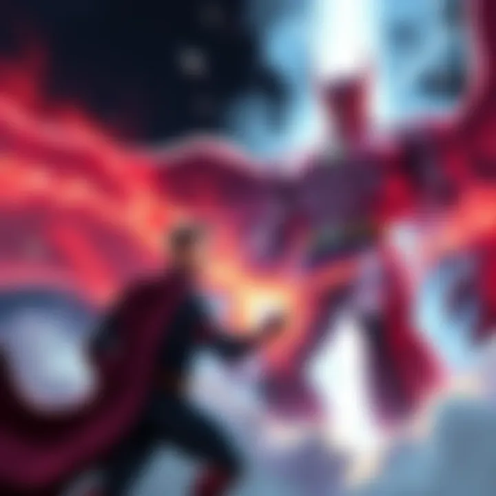 DBS Verse battles Doomsday DBS Verse, a superhero with creative powers, faces off against Doomsday, a towering and menacing foe, in an epic confrontation.