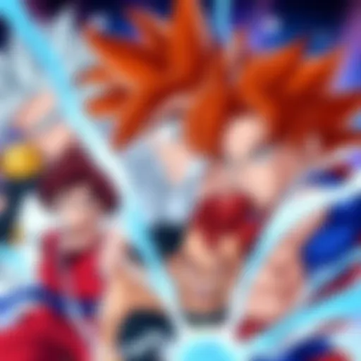 Colorful Dragon Ball Z characters showcasing their original animation style.