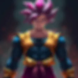 A Dragon Ball Z villain showcasing their iconic outfit that fans love, featuring bold colors and striking designs.