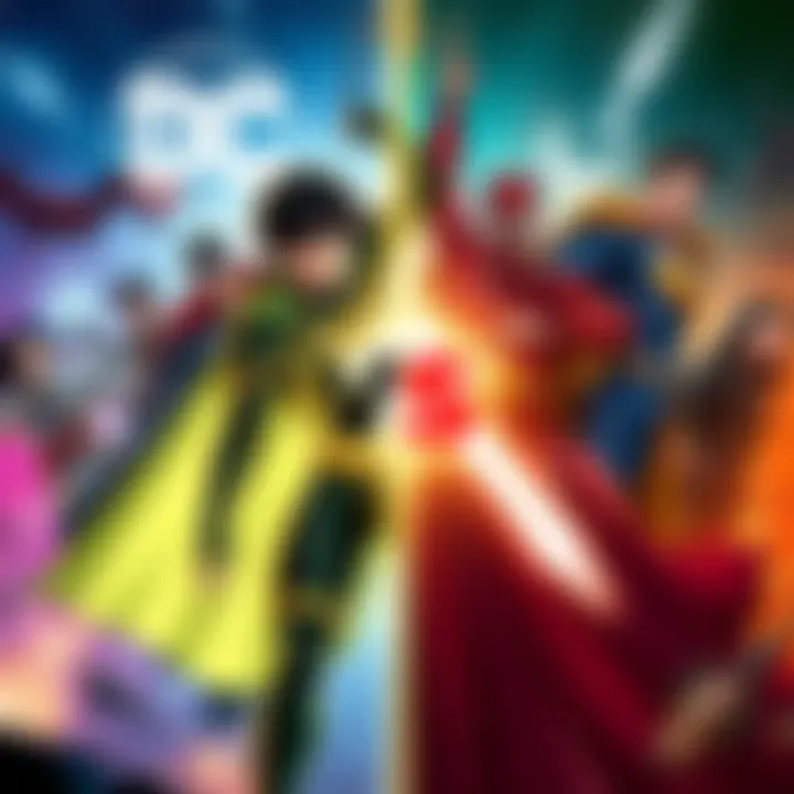 Comparison between DC/RWBY comics and RWBY X Justice League, highlighting characters and story elements from both crossovers