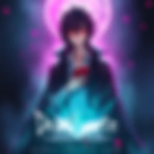 A new RPG character inspired by Deathnote, featuring a dark theme with mystical elements, showcasing a notebook and a mysterious aura.