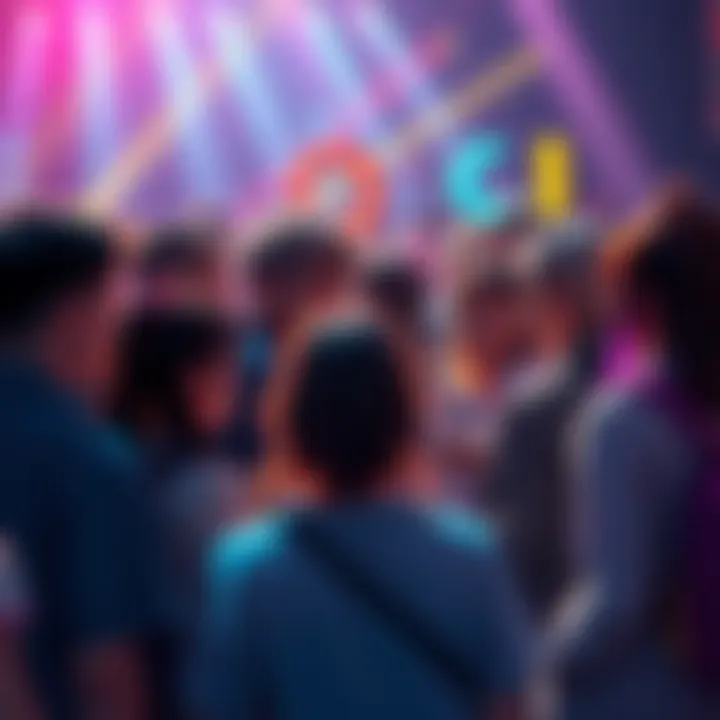 A vibrant discussion scene with fans gathered, sharing their opinions on Look Back and Goodbye Eri.