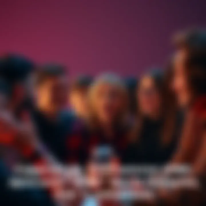 A group of people passionately discussing their opinions on OPBR, with expressions of excitement and disagreement.