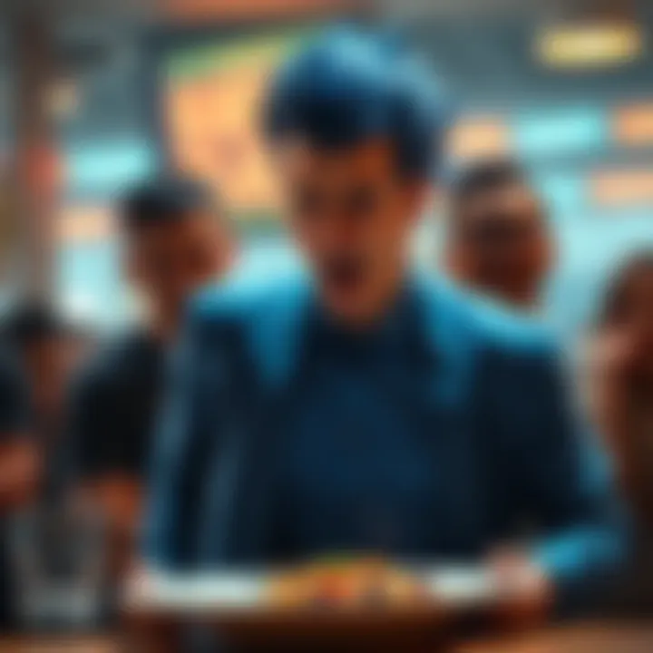Individual passionately defending Bluegeta's plate while others react in surprise