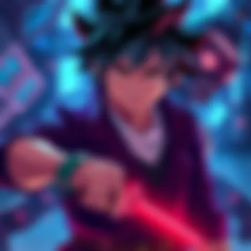 Deku planning his strategy Deku looks determined while strategizing against Tomura and AFO in a dramatic scene.