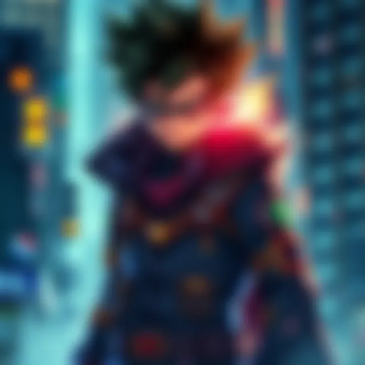 Deku prepares for his return as a vigilante, showcasing a determined look in his unique outfit.