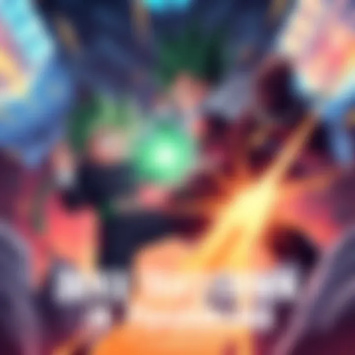 Deku and Fraudkuna in an intense battle, showcasing their powers and determination