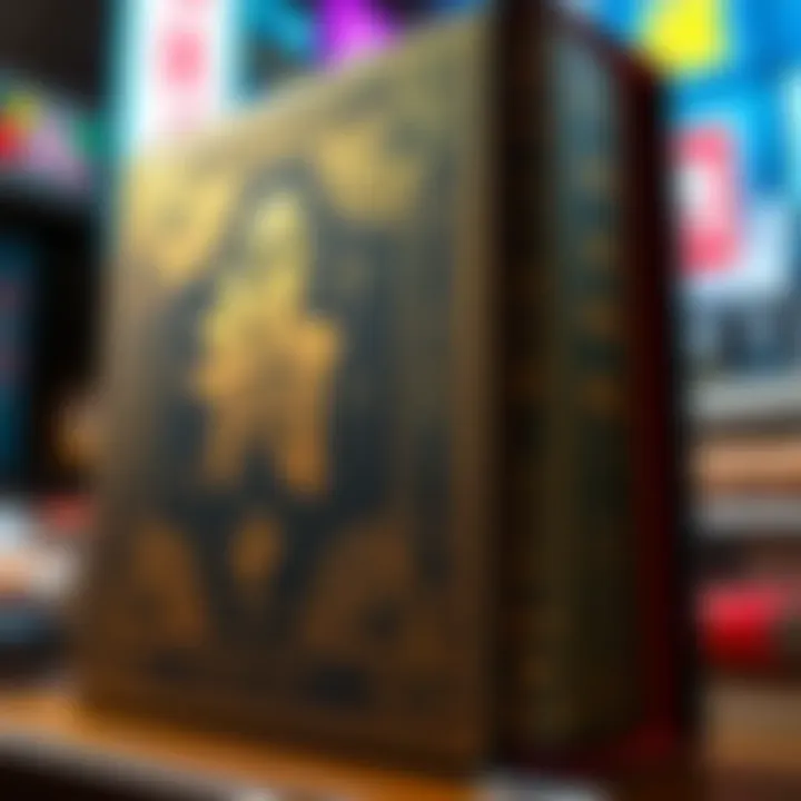 A close-up of the deluxe edition manga, showcasing its ornate cover design and premium binding, with hints of colorful illustrations visible.