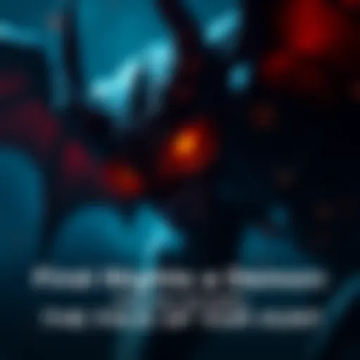 A demon with glowing eyes lurks in the dark, ready to hunt its prey on a chilling night.